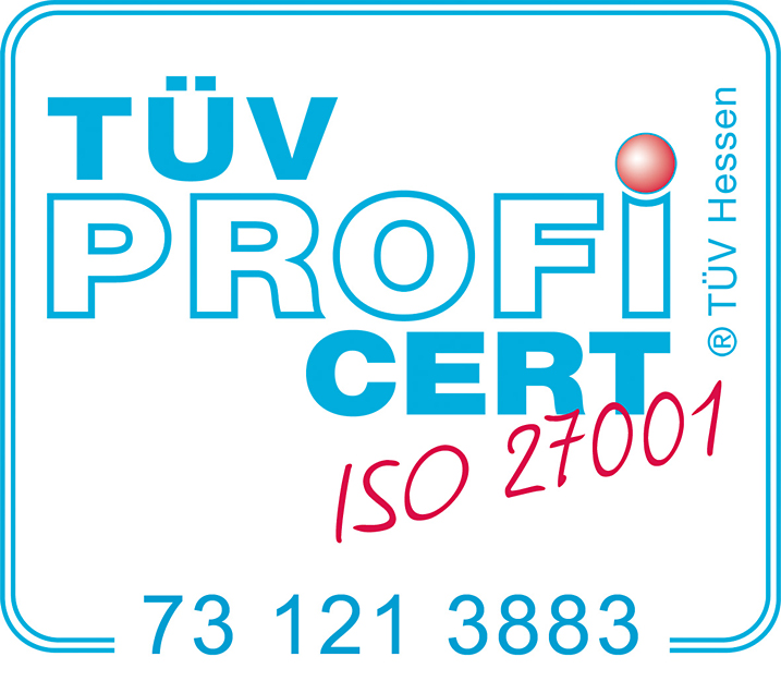 Zertifiziert nach ISO27001-Standard